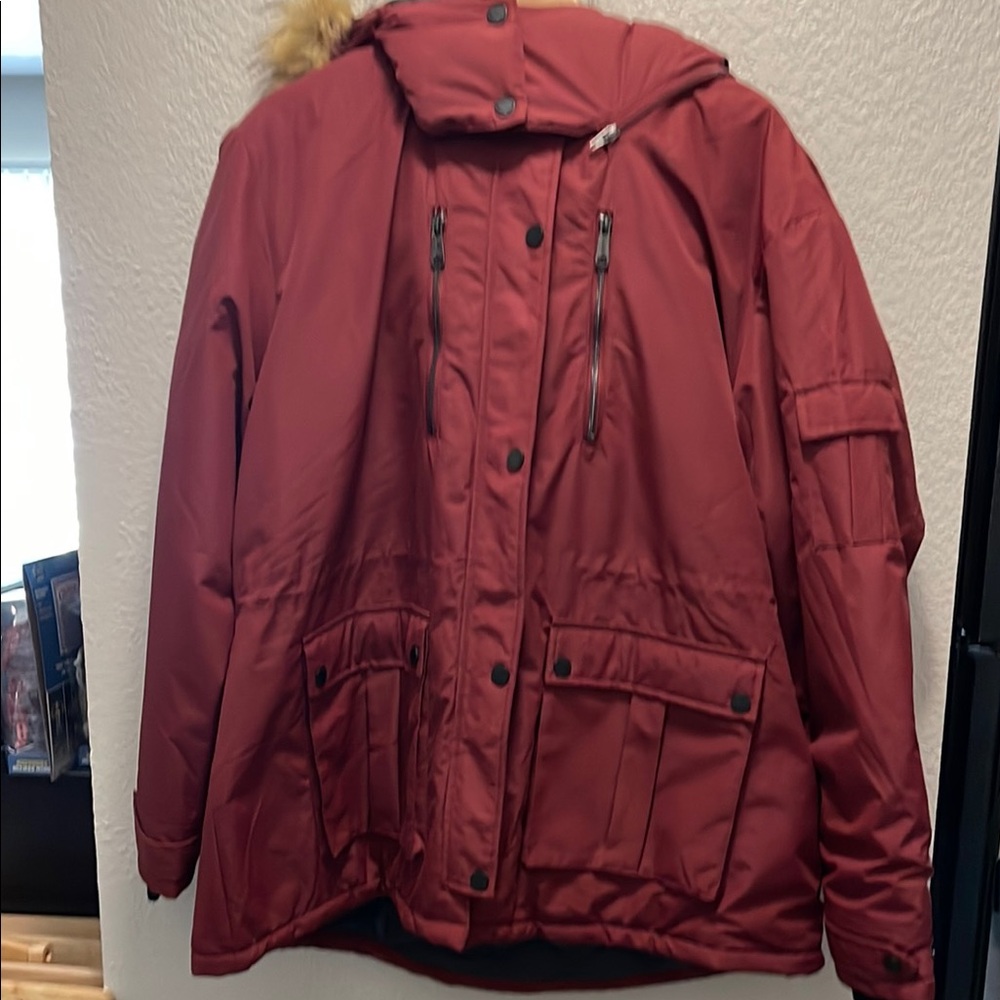 Women's Red Puffer Jacket